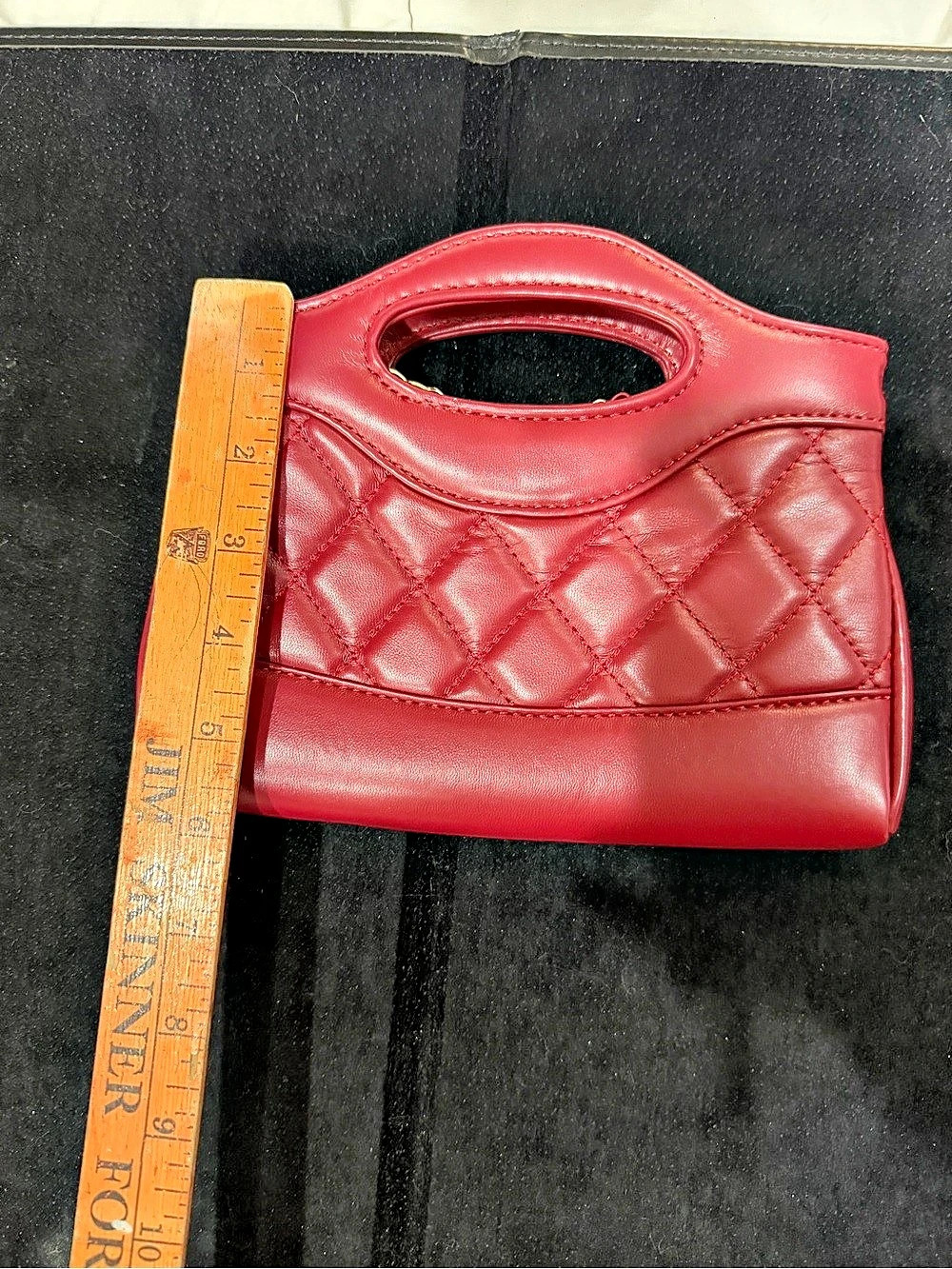 Chanel Mini Coco Top Handle cross body Bag in Maroon - Picture 2 of 12